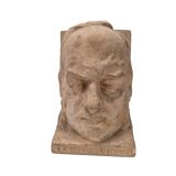 Serre-livres anciens en plâtre français par Joanny Durand, début des années 1900