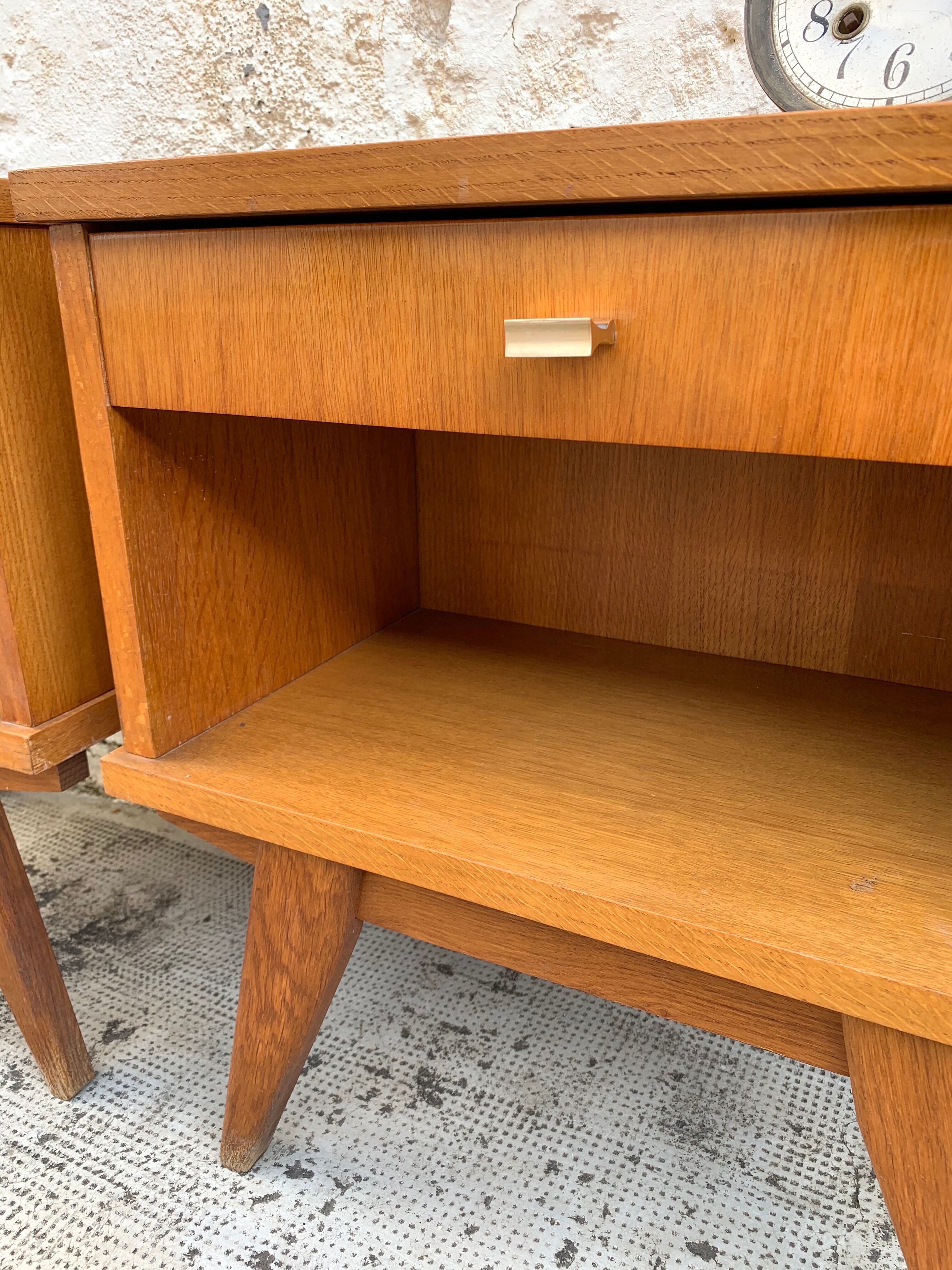 Pair of vintage bedsides