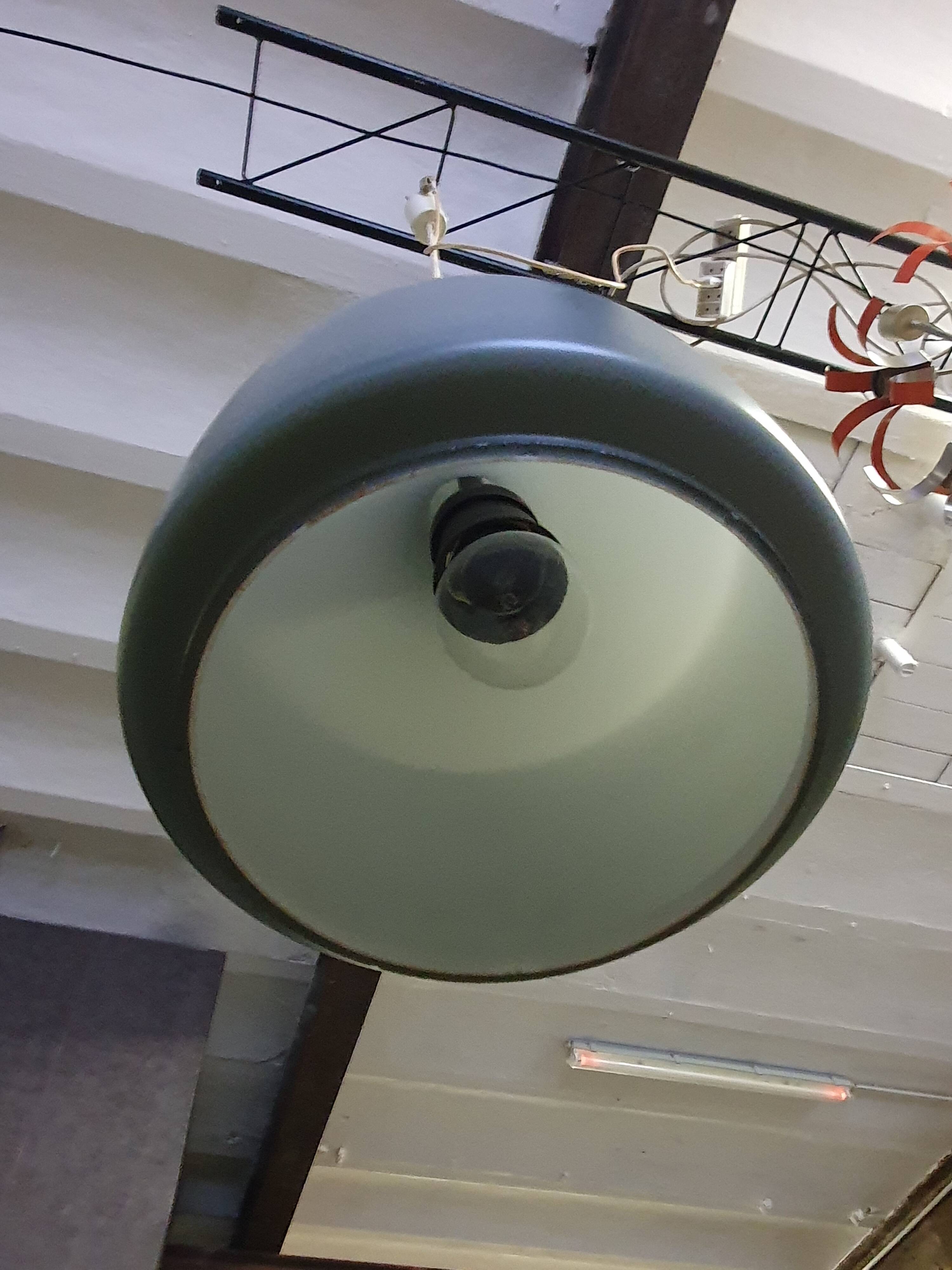 Glass pendant ceiling light from the 60s