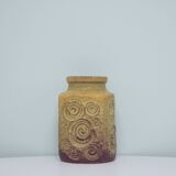 Vase vintage ocre jaune ouest-allemande scheurich