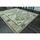1970s vintage Turkish Oushak handmade wool cotton green area rug 164x207