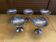 Set of 5 ice cream bowls guy degrenne stainless steel made in france vintage #e2