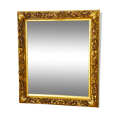 Miroir de cheminée XIXème siècle bois et stuc