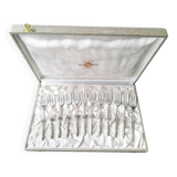 Set of 12 silver-plated cake forks SFAM "A la Russe" model