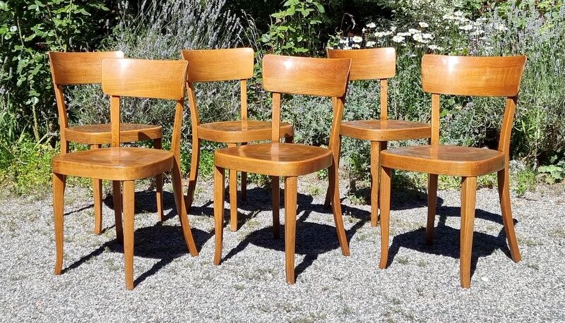 Set 6 chairs bistro Classic Horgen-Glarus Switzerland 30s/50s