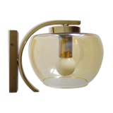 Wall sconce globe smoked glass