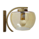 Wall sconce globe smoked glass