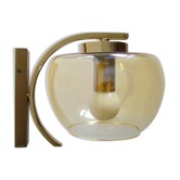 Wall sconce globe smoked glass