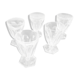 Lot of 5 unsigned Baccarat crystal glasses