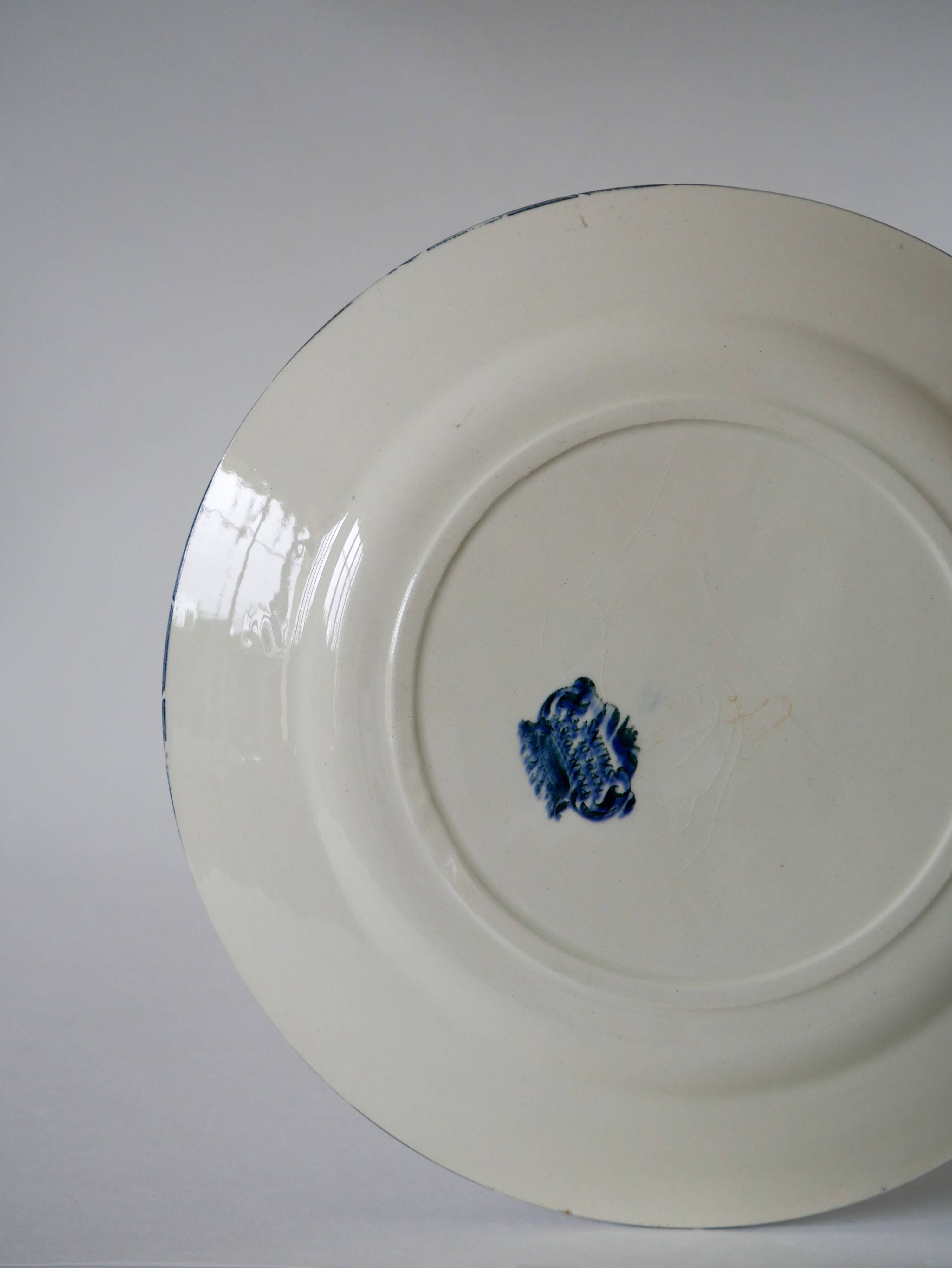 Round dish in iron earth model salins model françois 1st 19th century