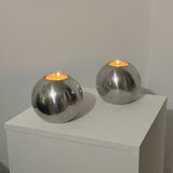 Pair of XL Vintage IKEA Nässjö candle holder designed by Ehlén Johanss