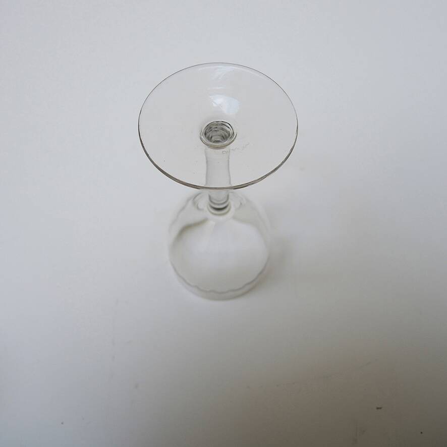 Antique Port Glass - Engraved Pattern