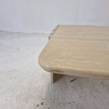 Italian Coffee Table in Travertine, 1980s