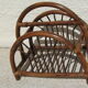 Rattan magazine holder, bamboo and wicker