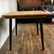 Vintage square table feet black compass tray solid beech