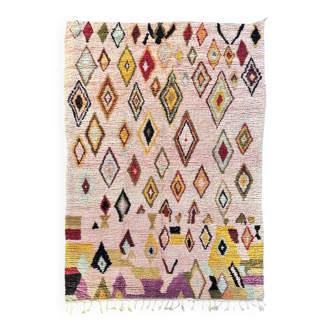 Moroccan bohemian Berber rug in multicoloured wool.