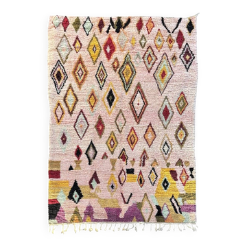 Moroccan bohemian Berber rug in multicoloured wool.