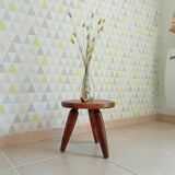 Antique walnut milking stool