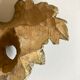 Golden wood mid-19th bunch of grape leaf vine pediment part Bacchus