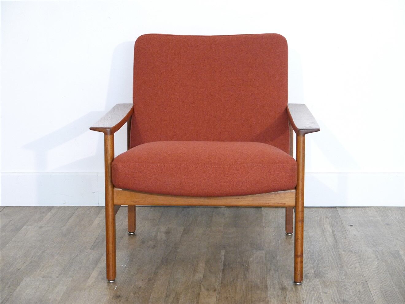 Fauteuil vintage scandinave en teck 1960