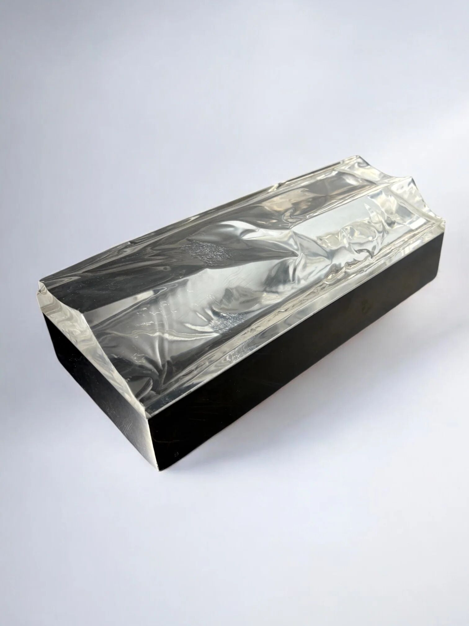 Gabriella Crespi style ice effect lucite vanity box, Italy, 1970s