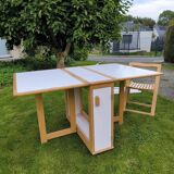 Ensemble 4 chaises style Aldo Jacober et table papillon
