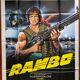 Affiche cinéma originale "Rambo" Sylvester Stallone 100x140cm 1982