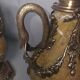 Paire de Cassolettes XIXe Napoléon III en marbre et bronze 