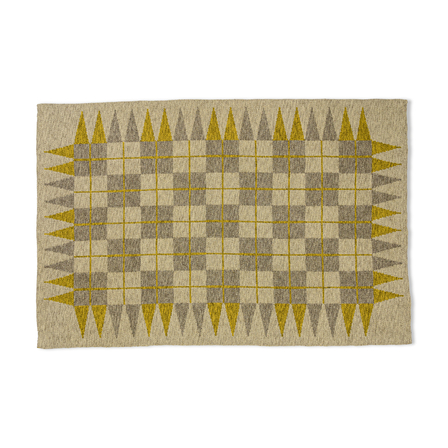 Scandinavian 20th century modern flat weave rug, 234 X 157 cm (92 X 62 in)