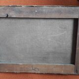 Old oil painting representing a landscape