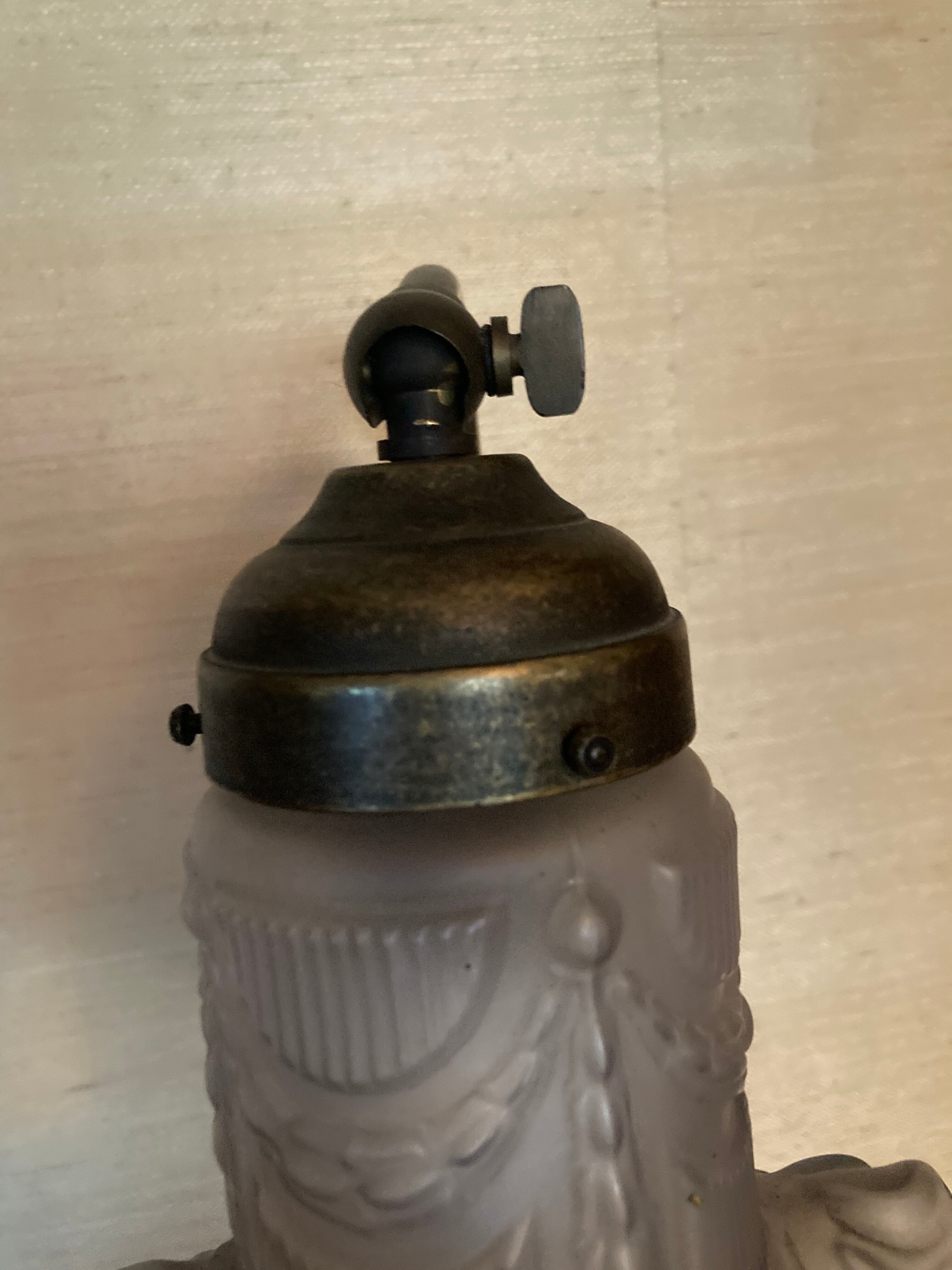 Bronze statuette lamp art deco style