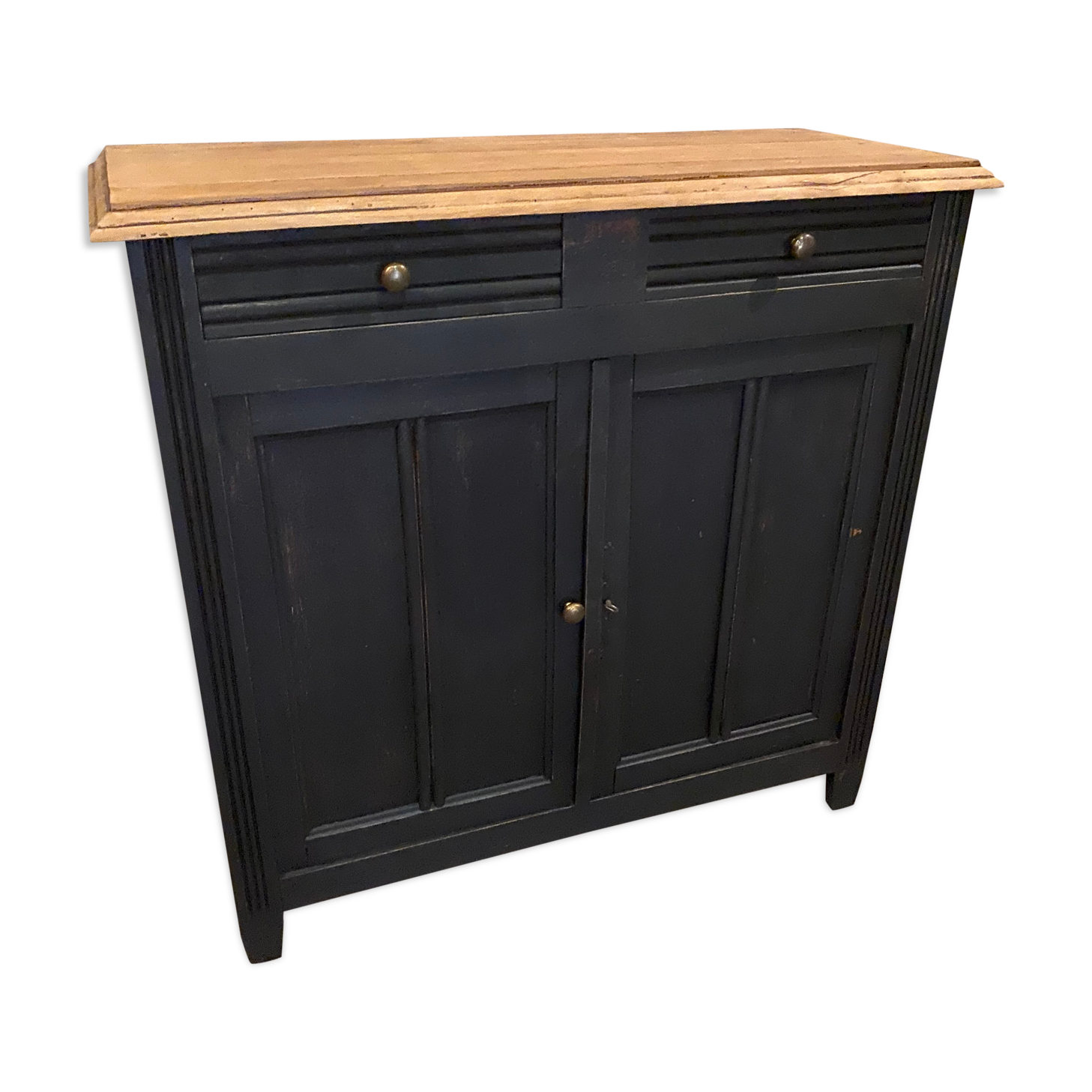 Vintage Parisian black patinated buffet