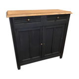 Vintage Parisian black patinated buffet