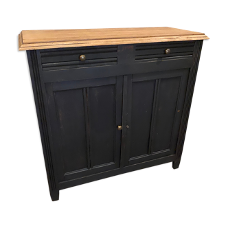 Vintage Parisian black patinated buffet