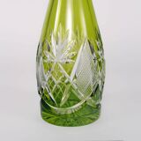 1950s Val St. Lambert ‘Berncastel’ Green Flashed & Cut Crystal Decanter