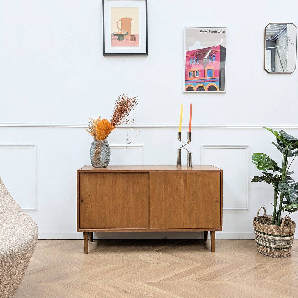 Vintage Danish oak enfilade from the 1960s.