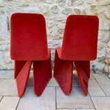 Pair of 1960s/70s fabric seats