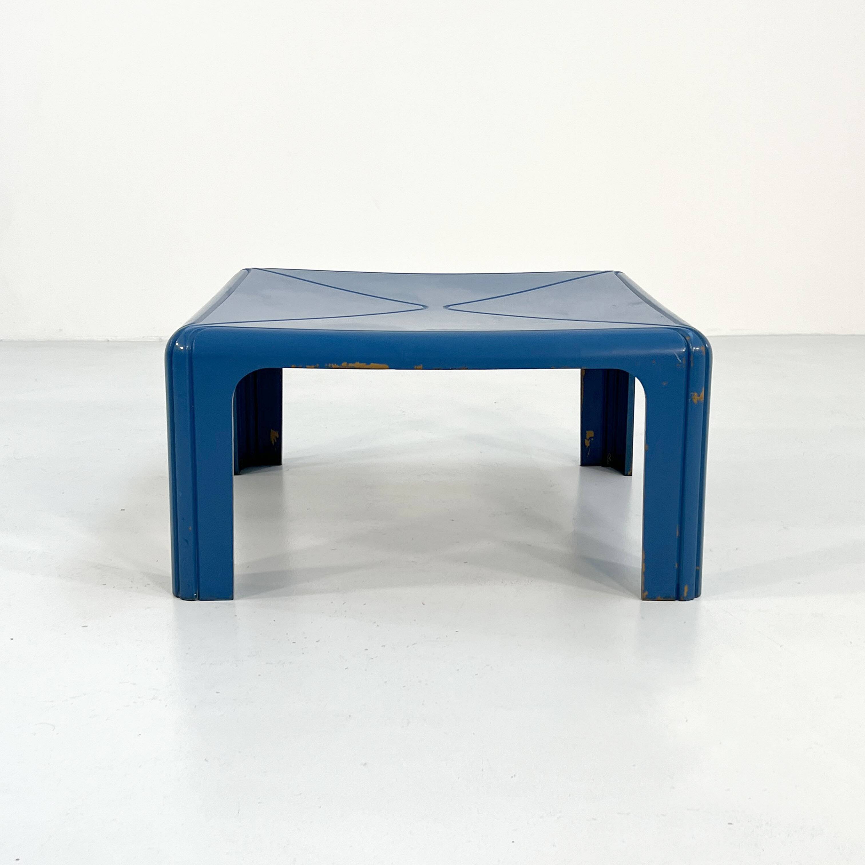 Blue coffee table model 4894 by Gae Aulenti for Kartell, 1970