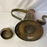 Set of a copper old plateau and an oriental teapot twentieth