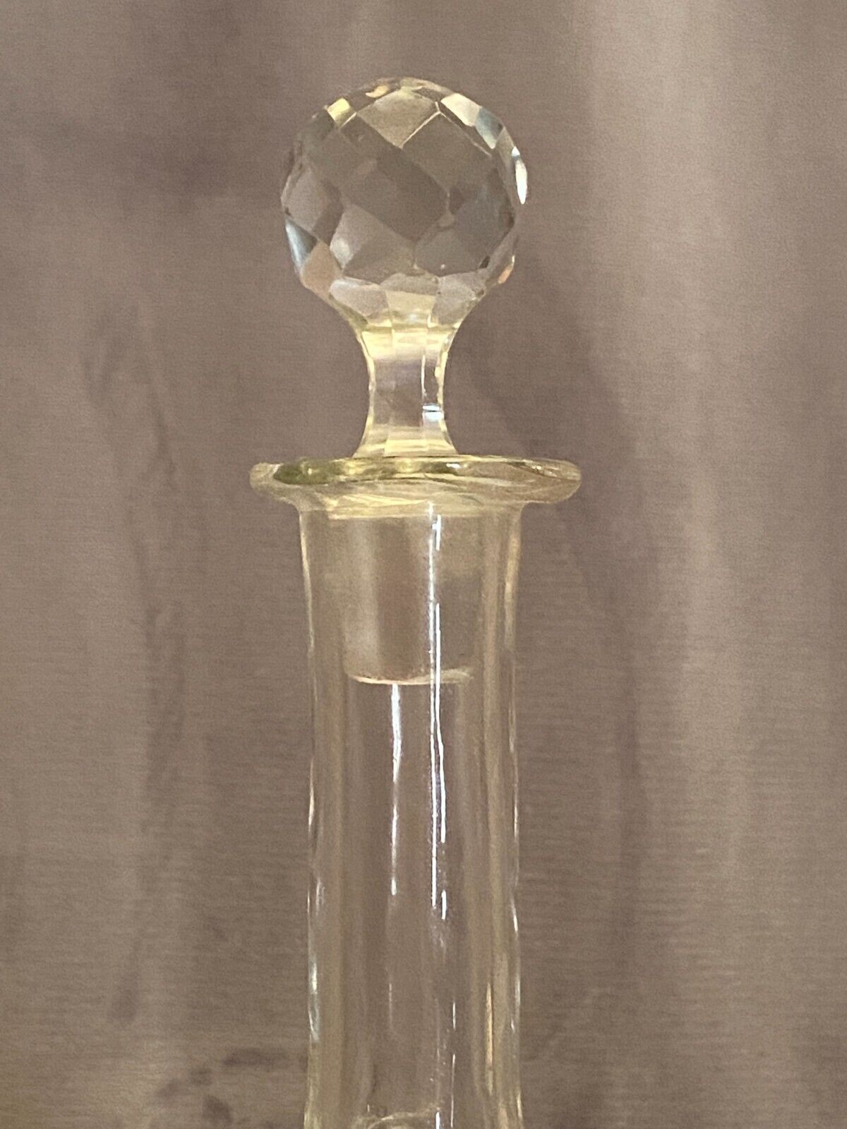 Subtly ribbed crystal carafe 19th century Napoleon III