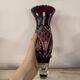 Dark Red Bohemian Crystal Soliflore Vase