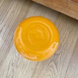 Vase bubble caterpillar orange glass double years 60 70