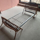 Rattan basket bed