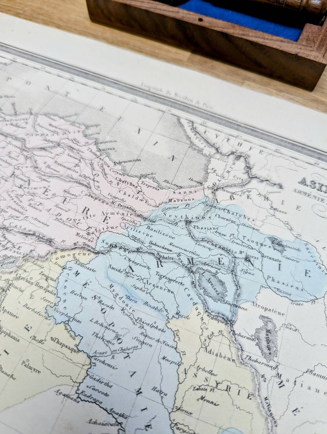 Asia Minor, old map, printed in 1852.