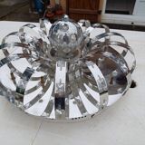 Suspension vintage aluminium + verre