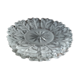 Set of 4 opaque glass bread plates snowflake