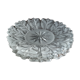 Set of 4 opaque glass bread plates snowflake