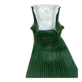 A Napoleon III style Méridienne, green velvet from the 1930s.