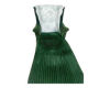 A Napoleon III style Méridienne, green velvet from the 1930s.
