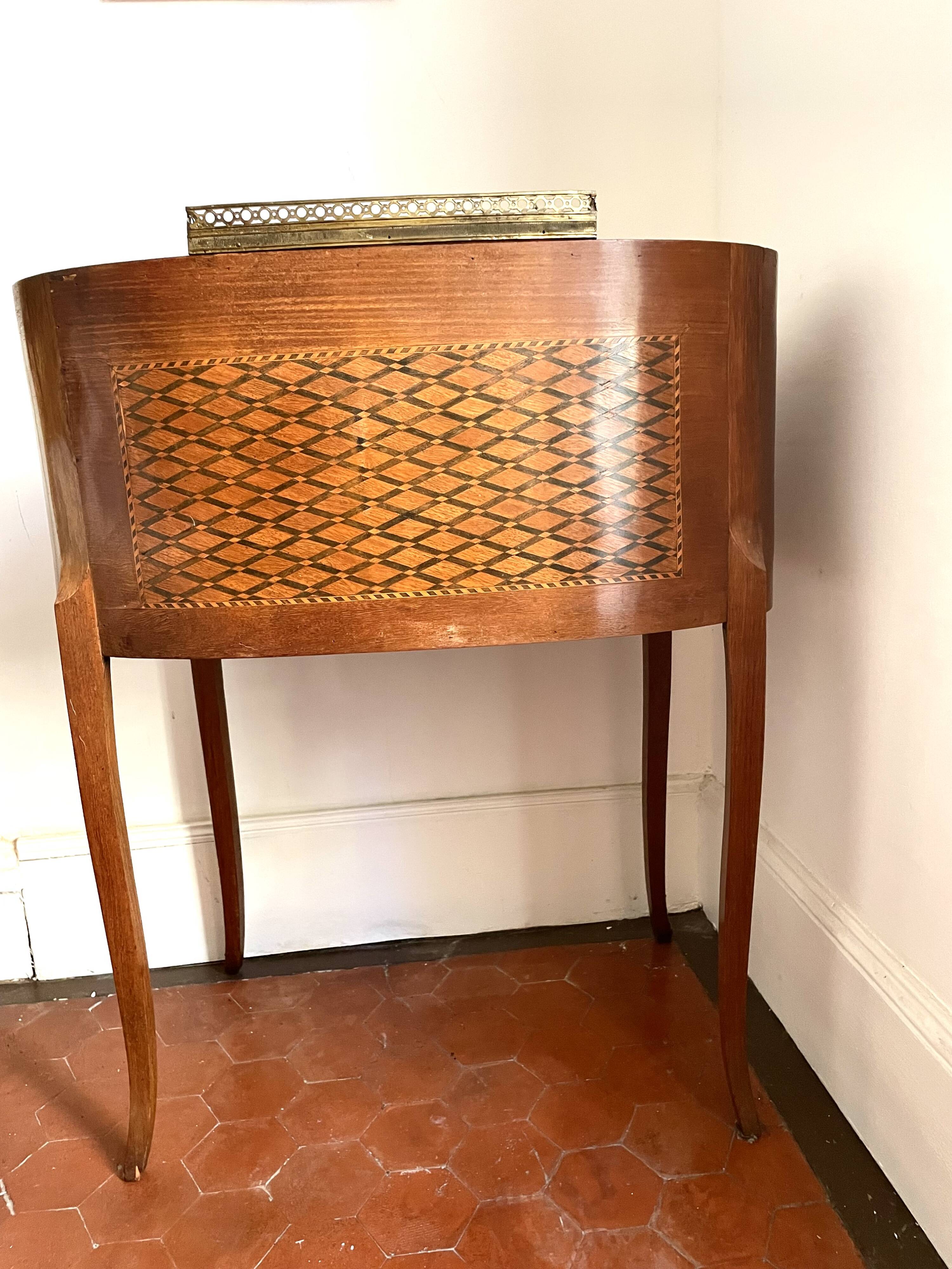 Petit bureau en marqueterie & bronze  (19e siecle)